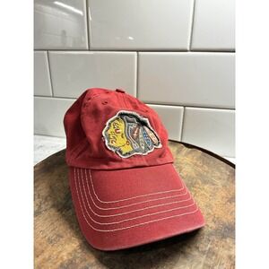 Chicago Blackhawks NHL Red Adjustable Strapback Hat